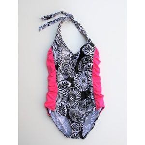 4/$25 Clean Water One Piece Halter Swimsuit M NWOT